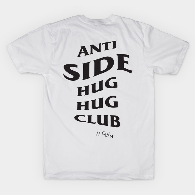 //ANTI-SIDE HUG[black]// Just the text by clovenapparel